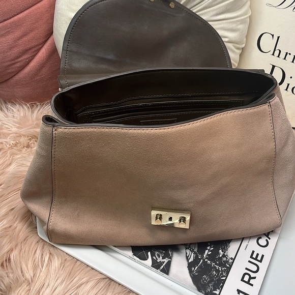 ZARA BLUSH SUEDE TOP HANDLED BAG - Picture 7 of 11